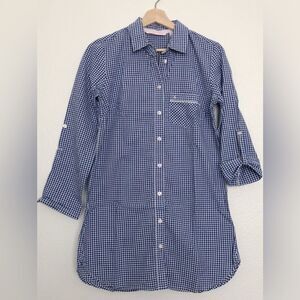 Victoria's Secret Blue Gingham Pajama Gown